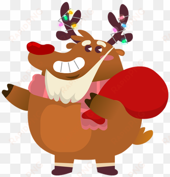 rudolph the fluffy reindeer stickers messages sticker-0 - reindeer