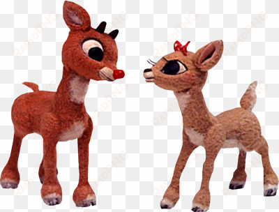 rudolph the red-noised reindeer and clarice - rudolph the red nosed reindeer png
