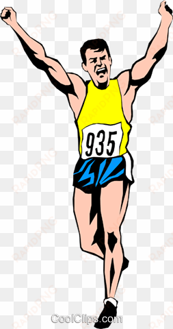 runner finishing race royalty free vector clip art - runner clipart png