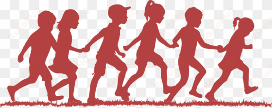 running children png - children running silhouette