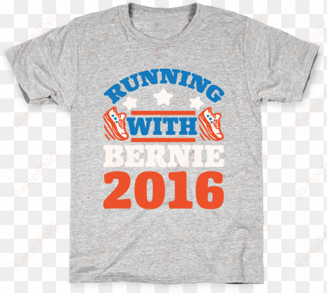 running with bernie 2016 kids t-shirt - cowardly dog t-shirt: funny t-shirt from lookhuman.