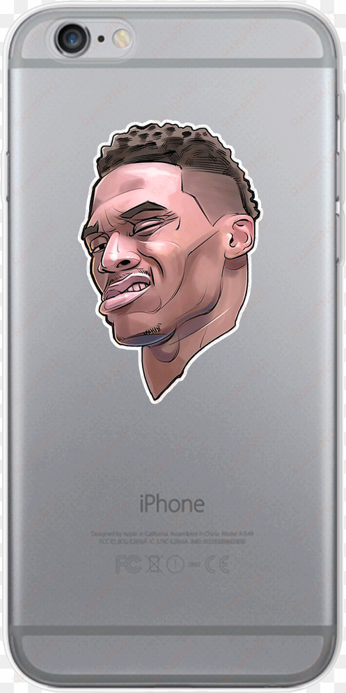 russell westbrook meme iphone case - sinjipouch b3 stick-on wallet making your smart phone