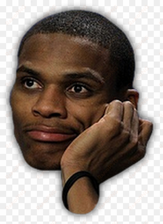 Russell Westbrook Smiley Face - Russell Westbrook Serious Face transparent png image