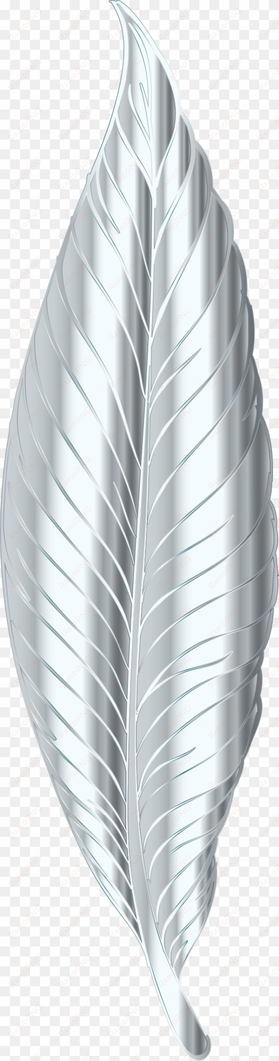S - Silver Feather Clip Art transparent png image