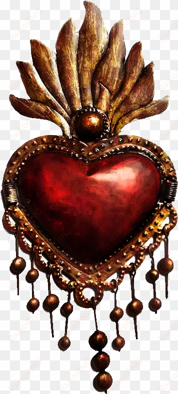 Sacred Heart - Flaming Heart Mexican transparent png image