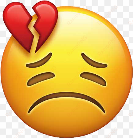 Sad Broken Heart Emoji transparent png image