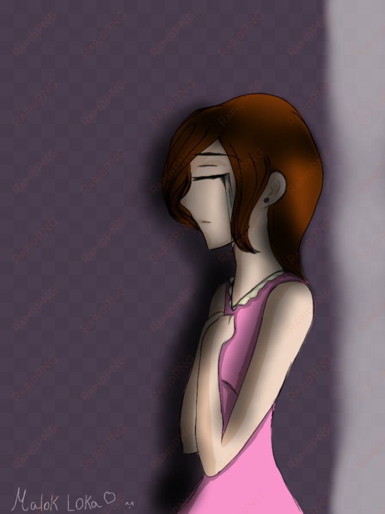 Sad Crying In The - Crying Sad Girl transparent png image