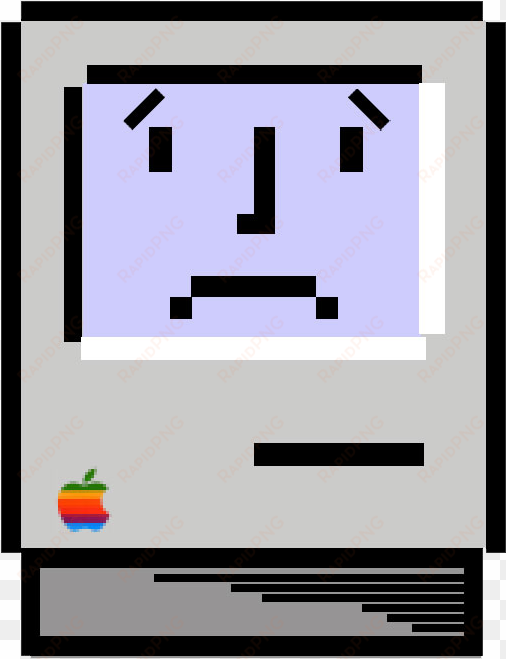 sad mac face - ant pixel art