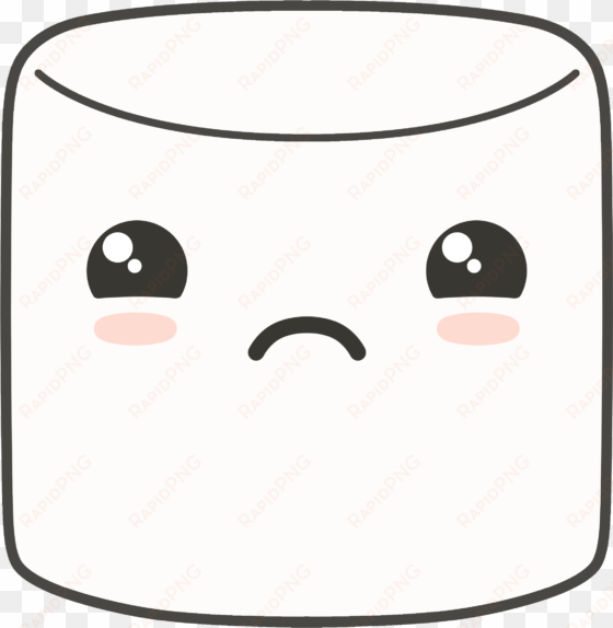 sad marshmallow - marshmallow