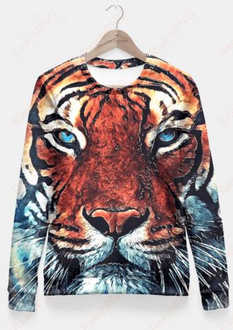 sadaf hamid sweat shirt tiger fitted waist sweater - tiger spirit shower curtain - 71" by 74"