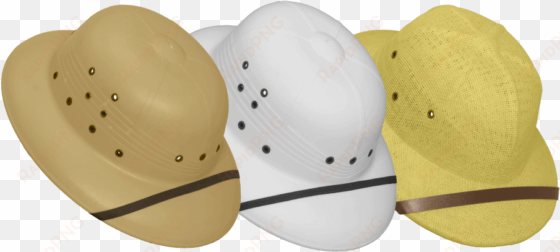 safari-type sun helmets - safari