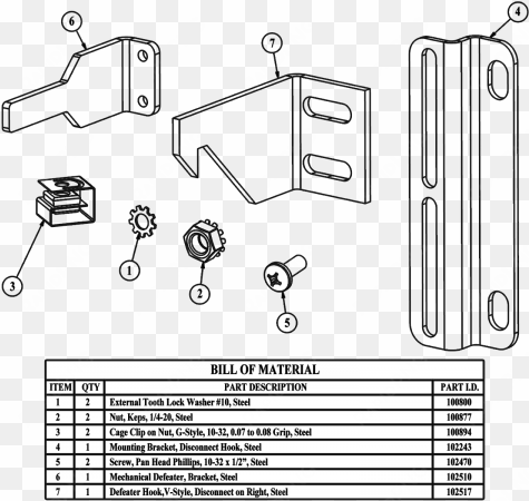 saginaw enclosures, sce 102022, accessory bolt pack - diagram
