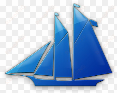 sailing boat - blue boat transparent background