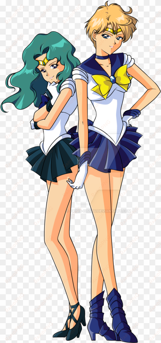 sailor neptune and sailor uranus by crisis-cissou - sailor saturn and neptune