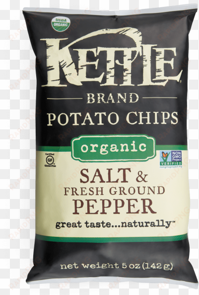 salt & fresh ground pepper organic potato chips - kettle organic potato chips