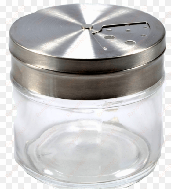 salt shaker mit stainless steel lid - gewürzstreuer edelstahl