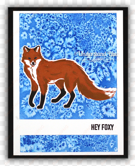 salted watercolor background fox by understand blue - red fox