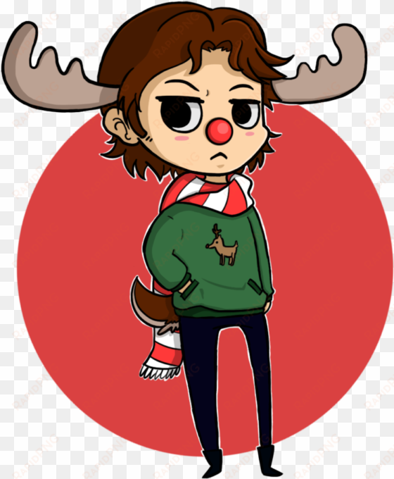 sam the christmas moose by chibitigre - sam winchester moose chibi
