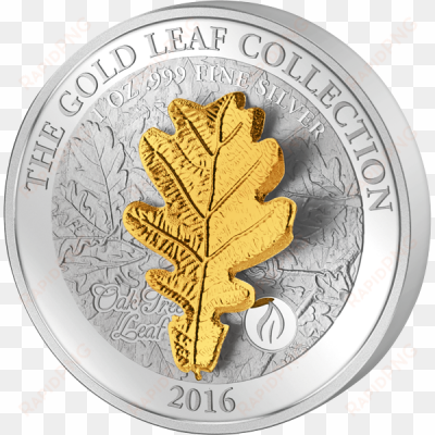 samoa 2016 5$ oak leaf 3d gold leaves 1 oz proof silver - gold leaf collection 2017