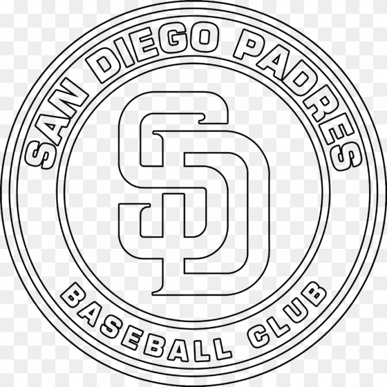 san diego padres logo coloring page - san diego padres