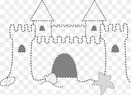 sand castle clipart vector clip art free design - castillo de arena para colorear