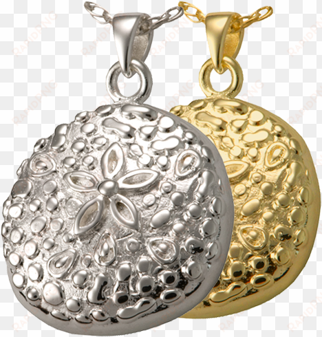 sand dollar cremation pendant - sterling silver cremation jewelry - sand dollar necklace