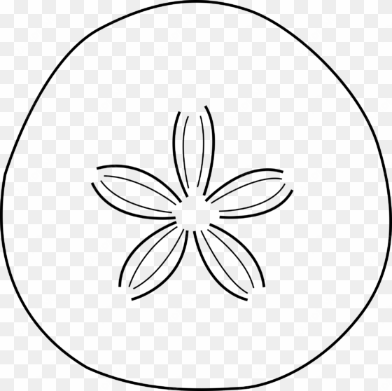 sand dollar outline clip art at clker - sand dollar clip art black and white