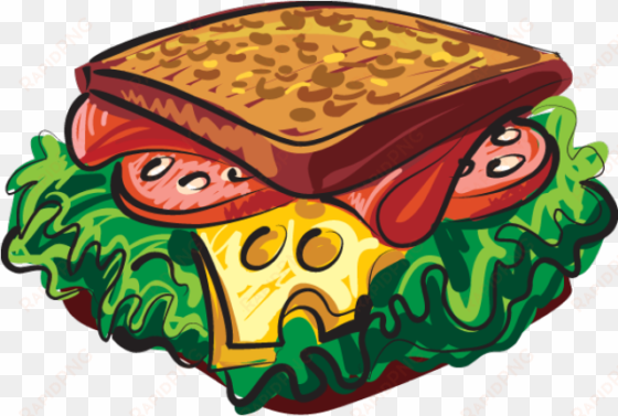 sandwich png clipart vector image - cafe y sandwich animados