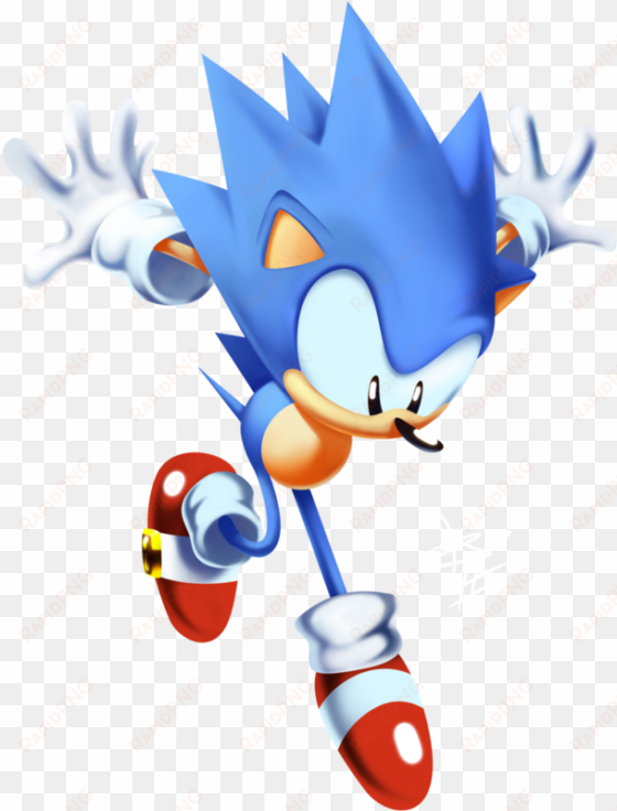 sanic drawing classic - sonic mania adventures sonic png