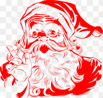 Santa Claus Red Christmas Santa X-mas Bear - Black And White Santa Claus Clipart transparent png image