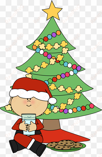 santa clipart christmas tree - christmas tree santa clipart
