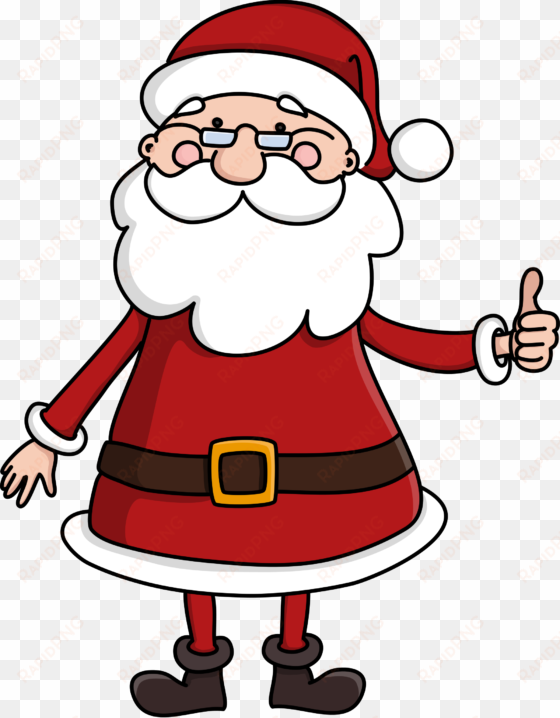 Santa Transparent Thumbs Up - Thumbs Up Santa Clipart transparent png image