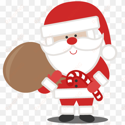 santa with bag svg scrapbook cut file cute clipart - santa with bag svg