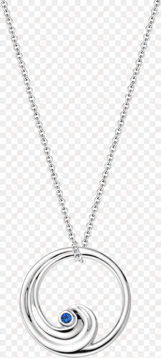 sapphire wave pendant - necklace