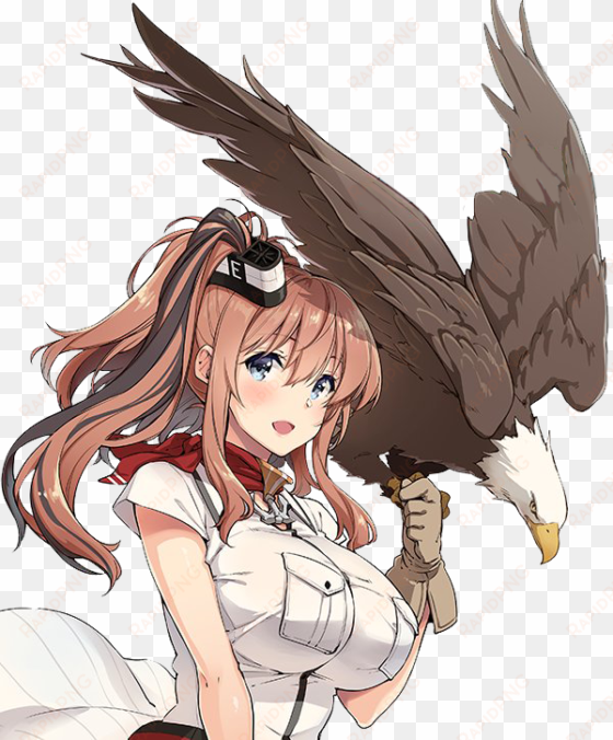 saratoga eagle - anime girl and eagle