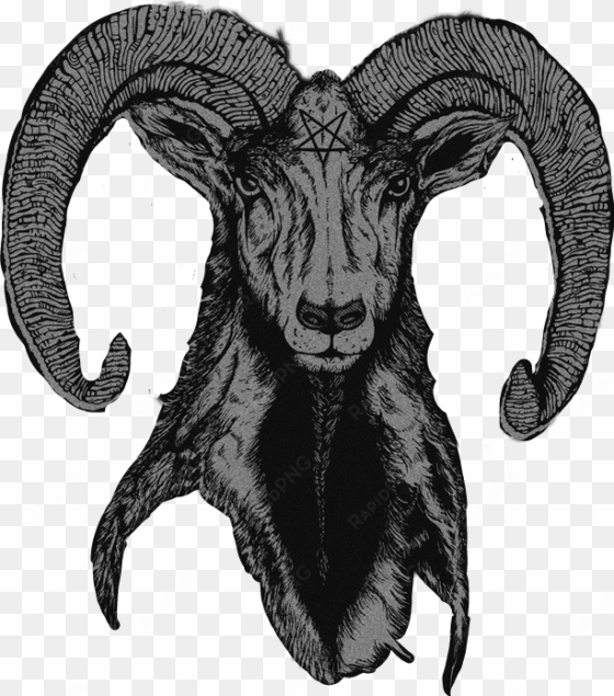 satanic ram horn png - goat face satan png