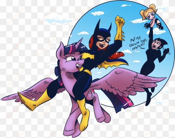 saturdaymorningproj, ashi, batgirl, bubbles , crossover, - twilight sparkle batgirl