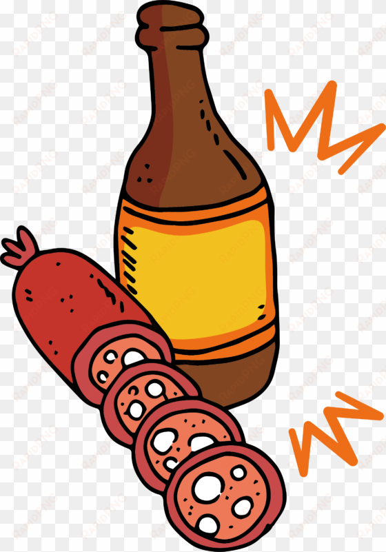 sausage beer bratwurst hot dog clip art - beer