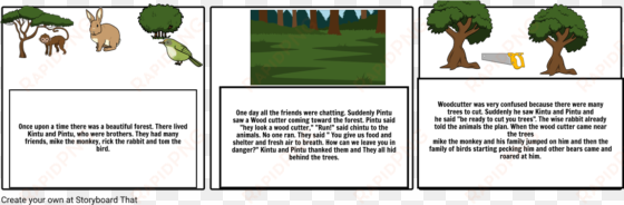 save a tree - cartoon