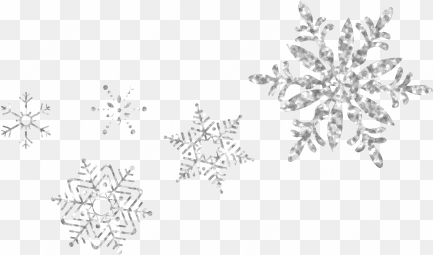 save the date - silver glitter snowflakes png