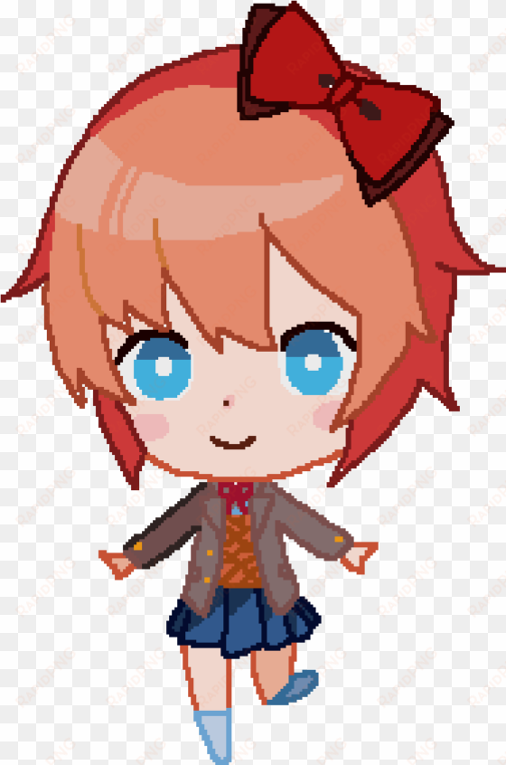 sayori chibi - doki doki literature club poem sprites