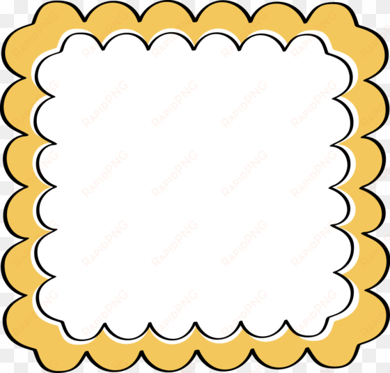 scalloped borders and frames clipart - orange and black border