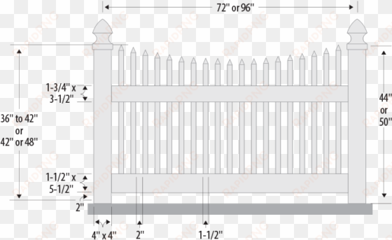 scalloped top narrow picket - picket fence