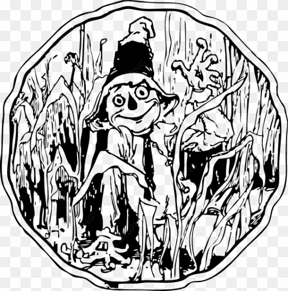 scarecrow in the corn svg clip arts 594 x 600 px