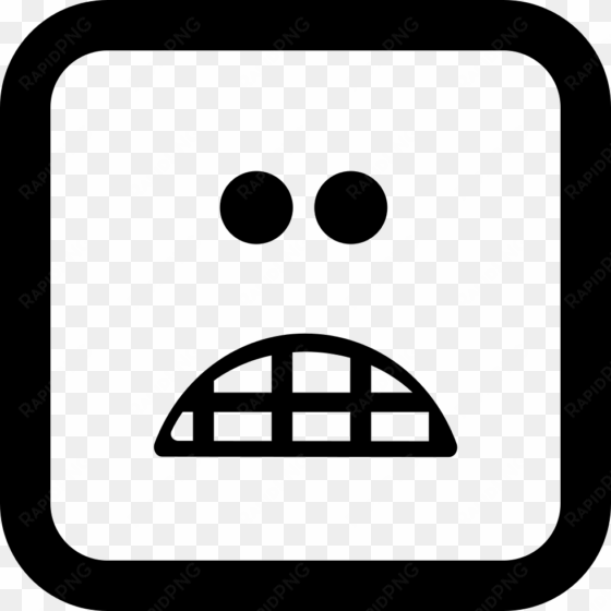 scared emoticon square face - icono de subrayado en word