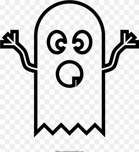scary ghost coloring page - happy ghost