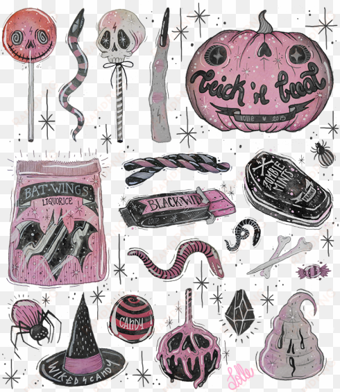 scary illustration art creepy halloween autumn candies - redbubble trick 'r treat scarf
