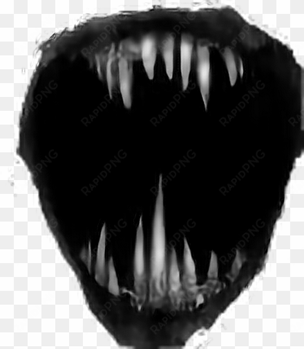 scary teeth png svg black and white download - transparent background creepy mouth
