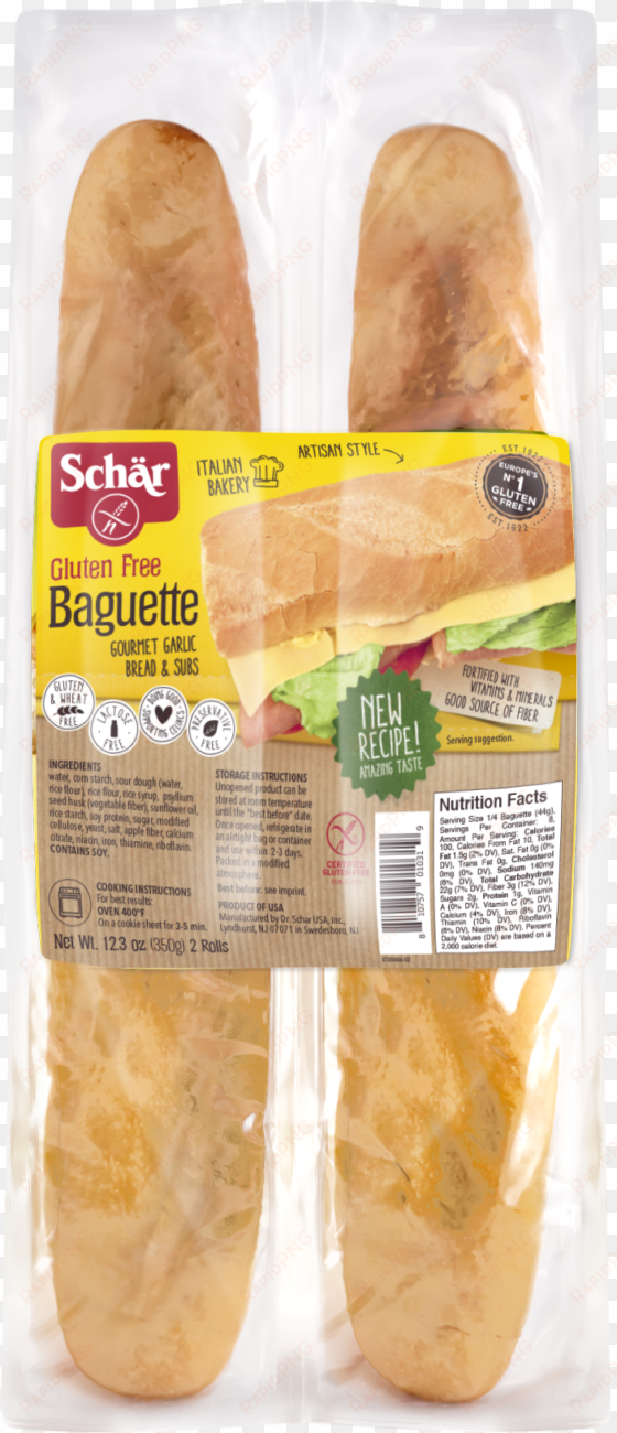 schar's gluten free parbaked baguettes - schar, ciabatta rolls gluten-free - 7 oz (5 pack)