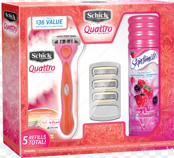 schick quattro for women razor, razor blade refills - quatto for women schick quattro for women razor, razor